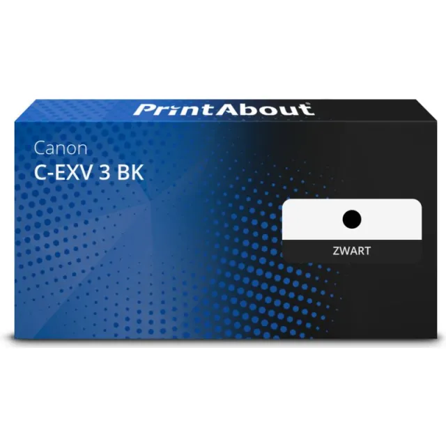 PrintAbout huismerk Toner C-EXV 3 BK Zwart Geschikt voor Canon