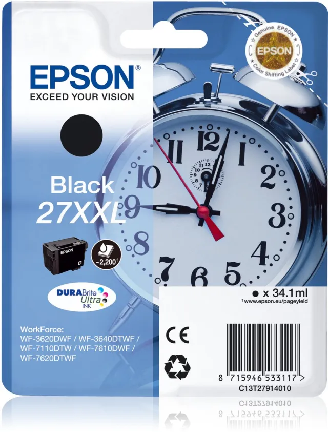 Epson 27XXL DURABrite Ultra Origineel Zwart 1 stuk(s)