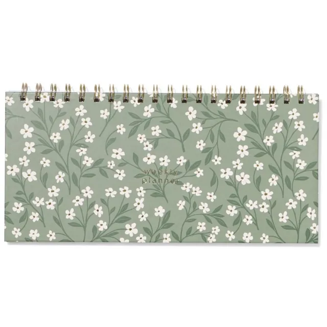 HEMA Weekplanner 27x12.9cm bladeren (donkergroen)