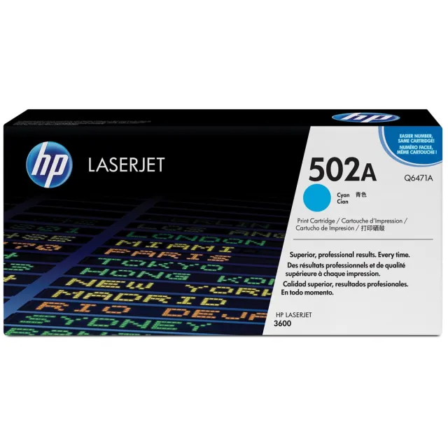 Hp toner 502A, 4 000 pagina's, OEM Q6471A, cyaan