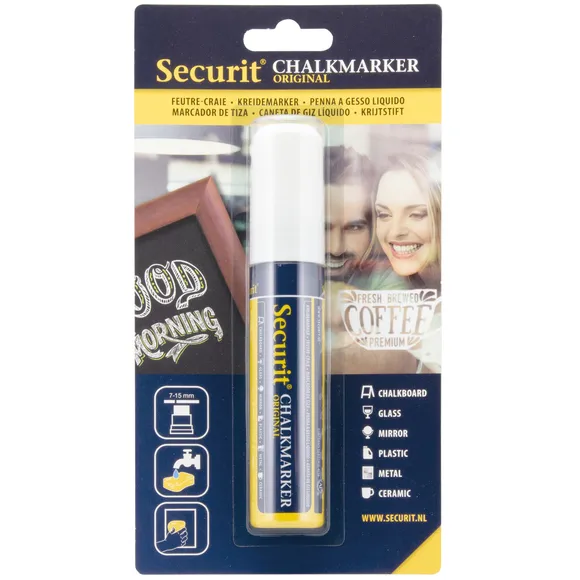 Securit Krijtstift Securit SMA-720 blok wit 7-15mm blister