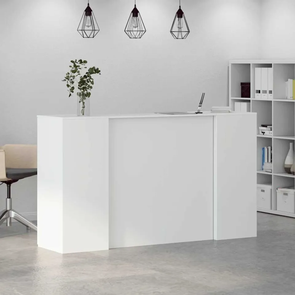vidaXL Receptiebalie Wit 180x50x103,5 cm Bewerkt Hout, foto 4
