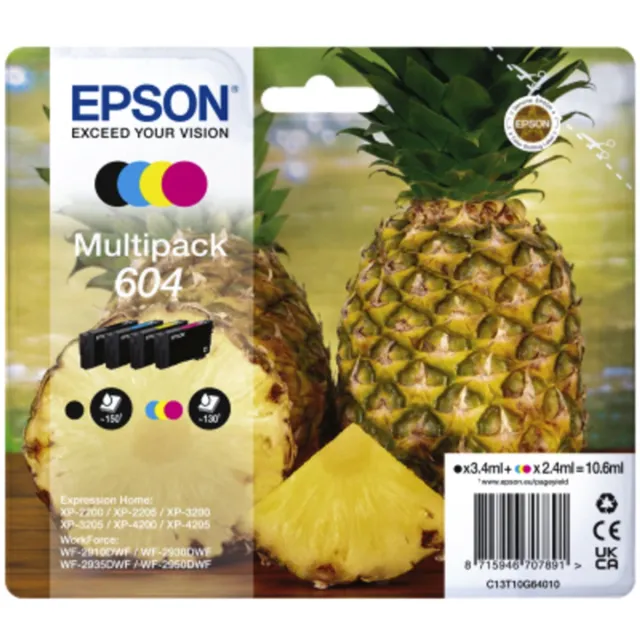 Epson 604 ink 4clr multipak Zwart