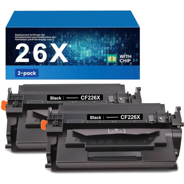 WeCare 2-pack | Geschikt voor HP 26X / CF-226X Toner cartridge Zwart - Geschikt voor HP LaserJet Pro M402DN - M402DNE - M402DW - M402N - M426DW - M426FDN - M426FDW 2x Zwart