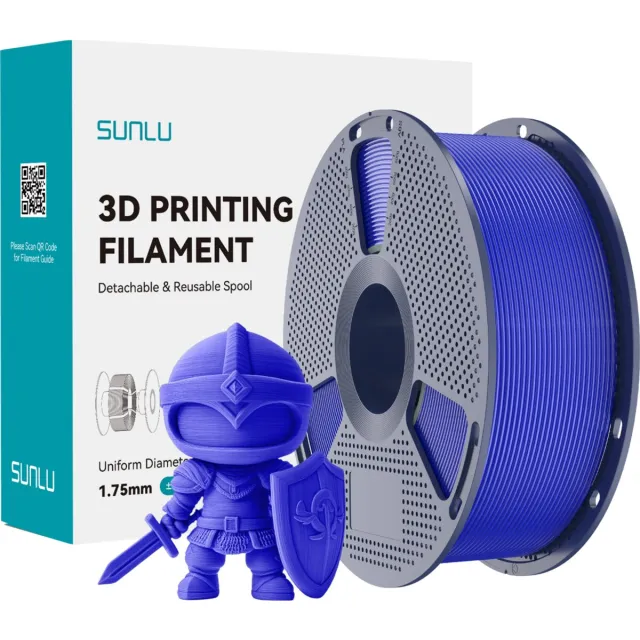 Sunlu 3D-filament PLA+ 1.75mm Klein Blauw 1kg