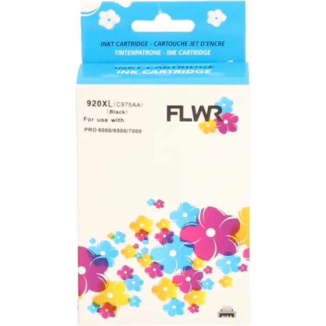 FLWR Inktcartridge / Alternatief voor de HP 920XL / Zwart