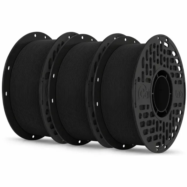 Cailab PLA+ Filament Zwart – 3kg– 1.75 mm – 3D Printer Filament – Sterk & Hoogwaardig – Snelle Levering, Morgen in Huis