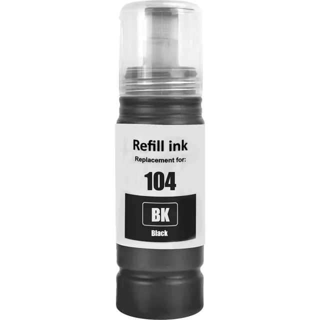 InktDL Huismerk geschikt voor Epson 104 Zwarte Inkt - Geschikt voor EcoTank ET-1810 - ET-2721 - ET-2814 - ET-2820 - ET-2825