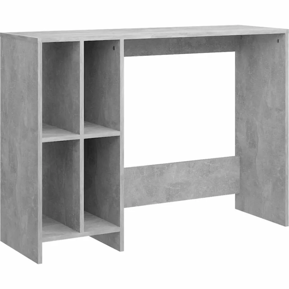 vidaXL Bureau 102,5x35x75 cm bewerkt hout betongrijs grijs, foto 3