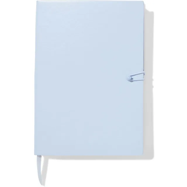 HEMA Notitieboek A5 PU gelinieerd, blauw