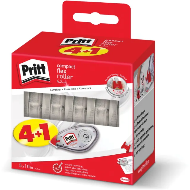 Pritt Correctietape Pritt Compact Flex 4.2mmx10m valuepack ?? 4 1 gratis