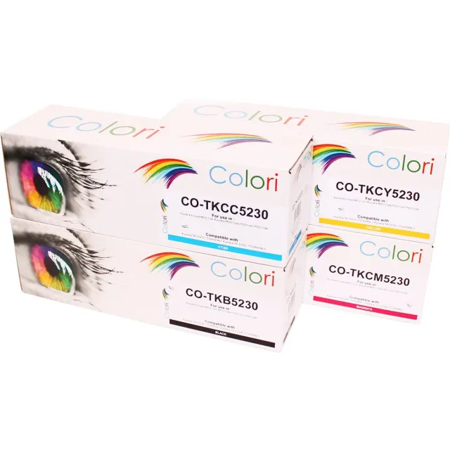 Colori Set 4x Colori huismerk toner geschikt voor Kyocera TK-5230 voor Ecosys M5521 M5521cdn M5521cdw P5021 P5021cdn P5021cdw M 5521cdn M 5521cdw P 5021cdn P 5021cdw TK5230 TK-5230K TK-5230C TK-5230M TK-5230Y Set XL 4 kleuren