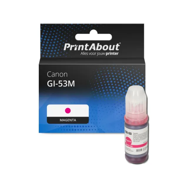 PrintAbout huismerk Inktcartridge GI-53M Magenta Geschikt voor Canon