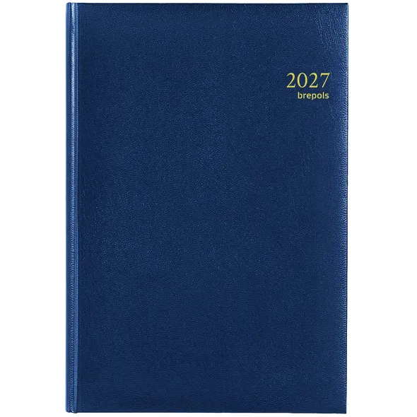 Brepols Agenda 2027 Brepols Omega Lima 7dagen/2pagina's blauw wit