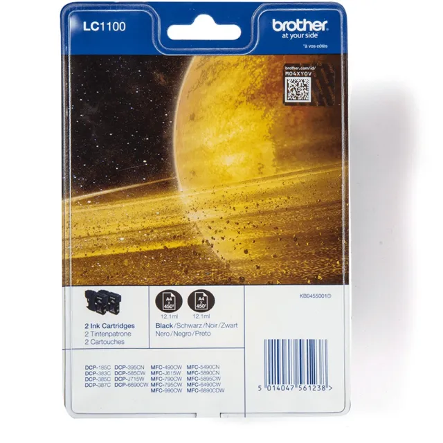 Brother LC-1100BKBP2DR - Inktcartridge zwart black