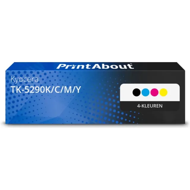 PrintAbout huismerk Toner TK-5290K/C/M/Y 4-kleuren Multipack geschikt voor Kyocera