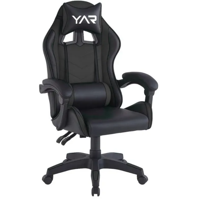 Beyo-living Bureaustoel - Ergonomische bureaustoel met kantelmechanisme - Ergonomische directiestoel - Ergonomische luxe gamingcomputerstoel - Voor gaming/kantoor/thuiswerk - Extra dikke vulling - Grijs