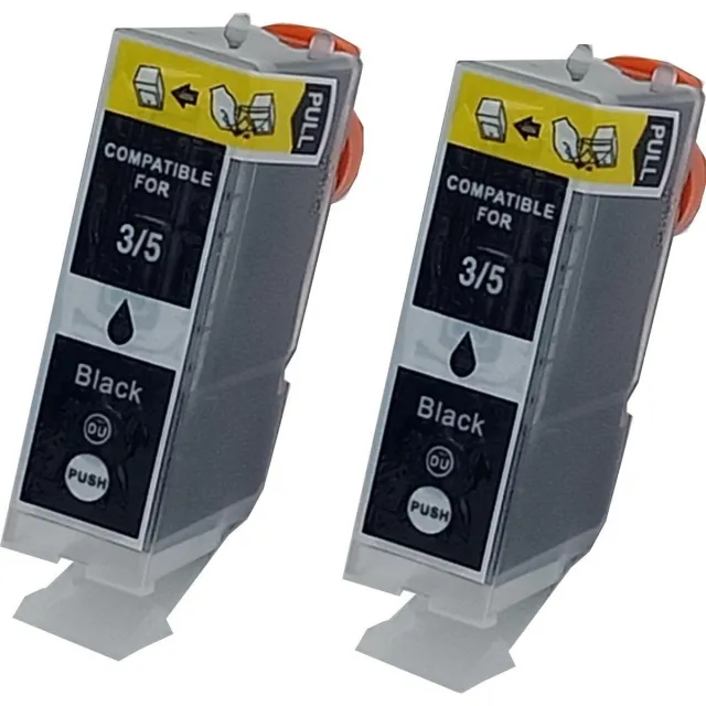 KATRIZ huismerk inkt voor|Canon PGI-5 pigment |28ml | ( 2stuks) - Met chip Zwart