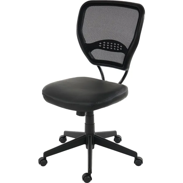 MCW Professionele bureaustoel Seattle, directiedraaistoel, 150 kg belastbaar, kunstleer ~ zwart zonder armleuningen