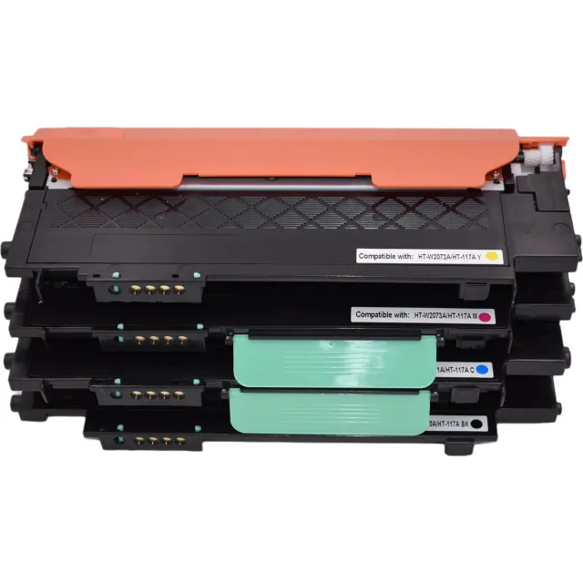 KATRIZ Huismerk Toner HP 117A (W2070A/W2071A/W2072A/W2073A) – Zwart, Cyaan, Magenta, Geel – Set van 4 – Geschikt voor HP Color Laser 150a / 150nw / MFP 178nw / MFP 179fnw