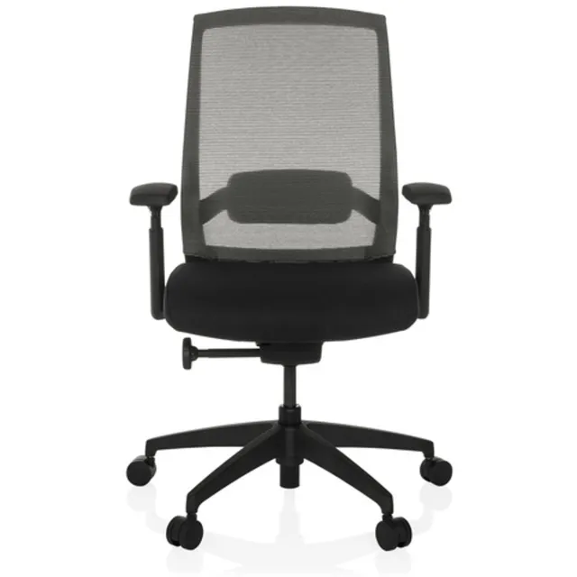 hjh office Bureaustoel / draaistoel COLORE rugleuning mesh / zitting stof zwart hjh OFFICE