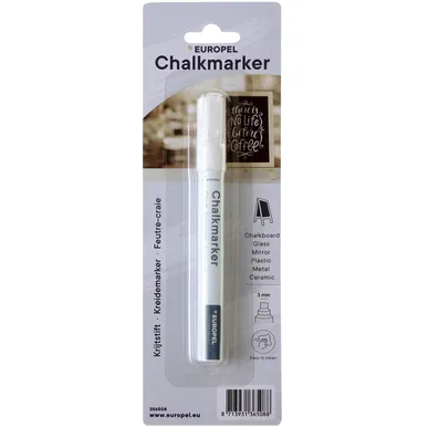 Europel Krijtstift Europel 3mm wit blister 1 stuk