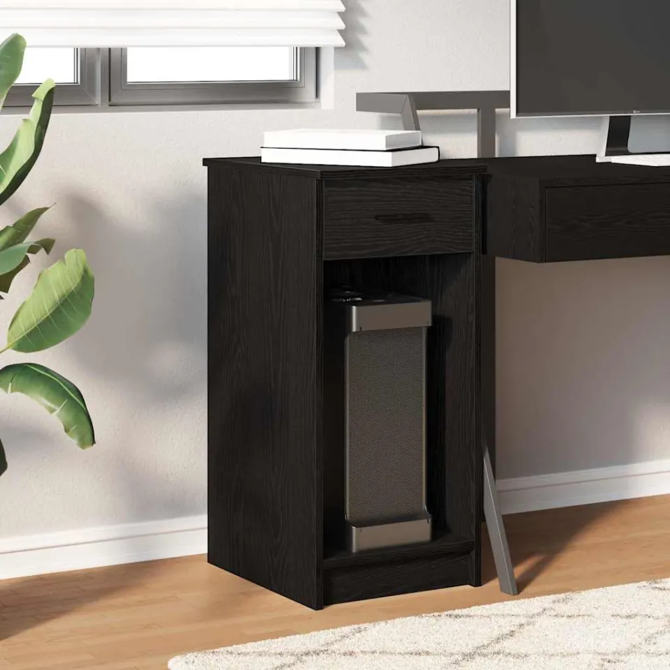 vidaXL Computertorenstandaard met lade 35x45x77 cm zwart, foto 2