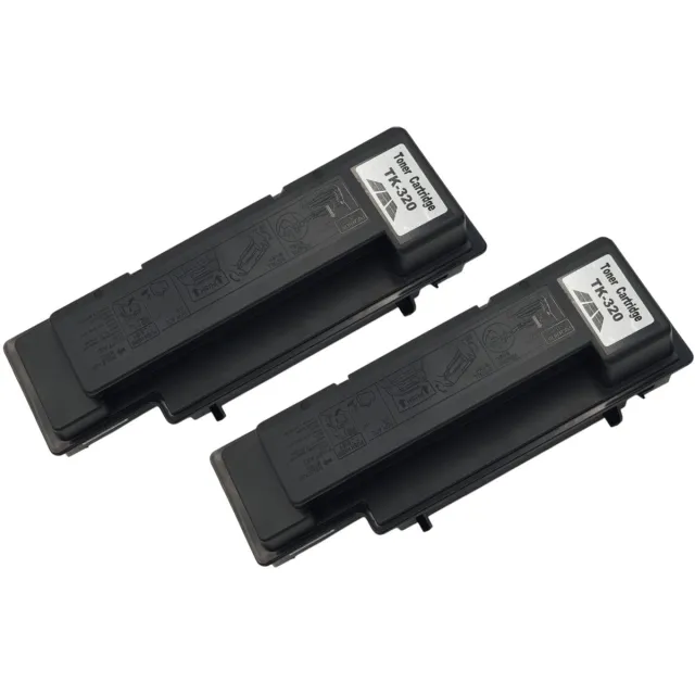 KATRIZ Huismerk Toner 2x TK-320 – Zwart – 15.000 Pagina’s per Toner |Geschikt voor Kyocera FS 3900 DN /FS 3900 DTN / FS 4000 DN / FS 4000 DTN /FS 4000 series 2xZwart