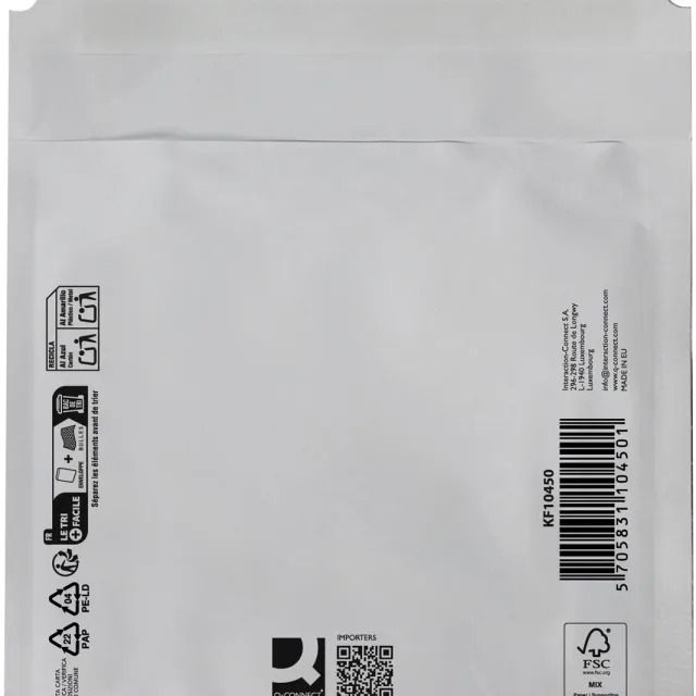 Q-CONNECT luchtkussenenveloppen, wit, CD, 200 x 175 mm, doos van 100 stuks