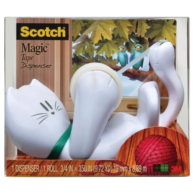 Scotch plakbandafroller kat wit