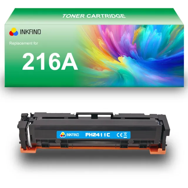 INKFIND 216A (W2411A) Cyaan tonercartridge compatibel met HP 216A (W2411A) Cyaan toner cartridge - 1-pack Cyaan Cyaan x 1