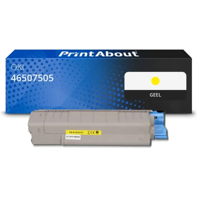 PrintAbout Huismerk OKI 46507505 Toner Geel