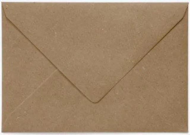 Envelop Papicolor EA5 156x220mm recycled kraft bruin pak à 6 stuks