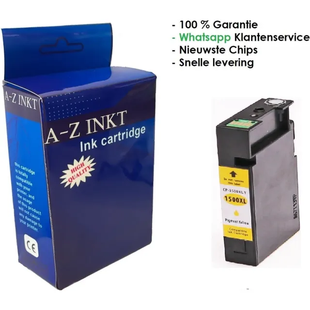 AtotZinkt AtotZinktHuismerk XL cartdige voor Canon | PGI-1500 Y yellow XL geel voor Canon Maxify MB2050, MB2150, MB2350, MB2750 en MB2755