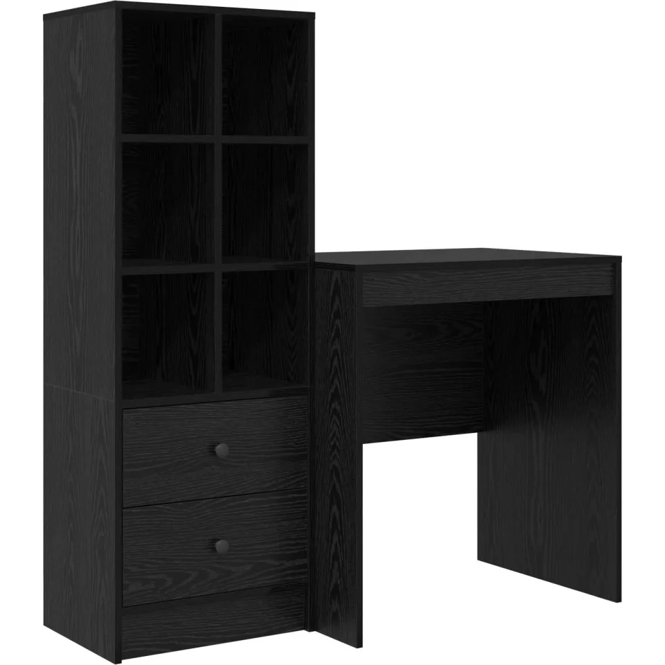 vidaXL Bureau Zwart Eiken 115,5 x 50 x 127 cm 2 st