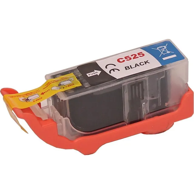 ABC huismerk inkt cartridge geschikt voor Canon 525 PGBK PGI-525BK Foto zwart voor IP-4850 IP-4950 IX6550 5140 5150 5240 5250 5300 5340 5350 6150 6200 6250 8150 8200 8240 8250 MX710 MX715 MX885 Zwart Dik