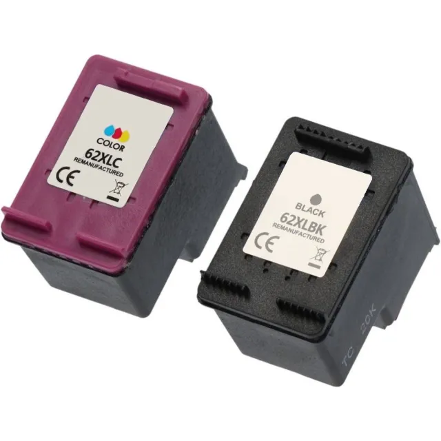 InktDL Huismerk geschikt voor HP 62XL inktcartridges - Geschikt voor Envy 5540 - 5544 - 5640 - 7640 - Officejet 250 Zwart + Kleur