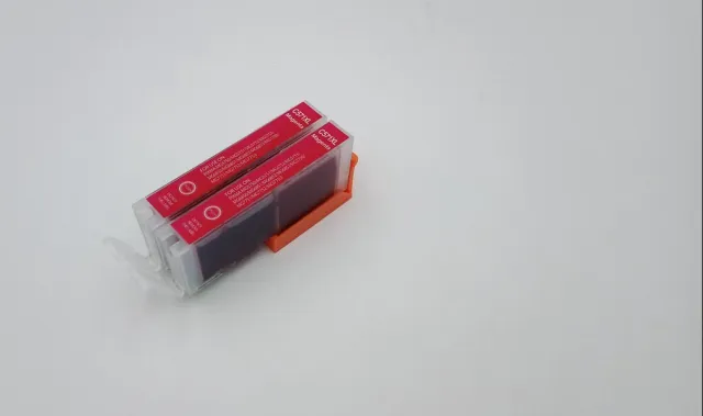 KATRIZ huismerk inkt voor|Canon CLI-571M XL(transparent)|11ml | ( 2stuks) - Met chip Magenta