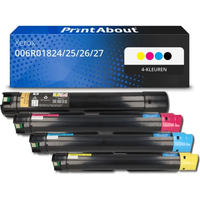 PrintAbout huismerk Toner 006R01824/25/26/27 4-kleuren Multipack Hoge capaciteit geschikt voor Xerox