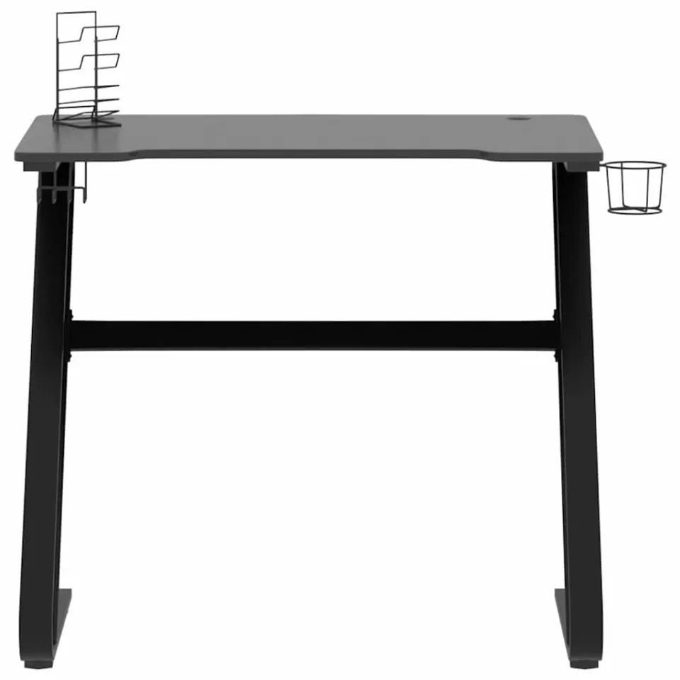 vidaXL Gamingbureau met ZZ-vormige poten 90x60x75 cm zwart, foto 4