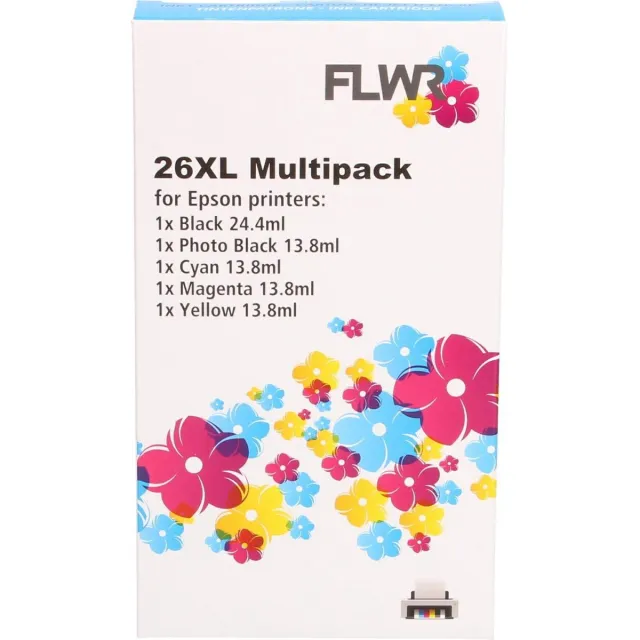 FLWR Cartridges / Epson 26XL Multipack / zwart en kleur / Geschikt voor Epson