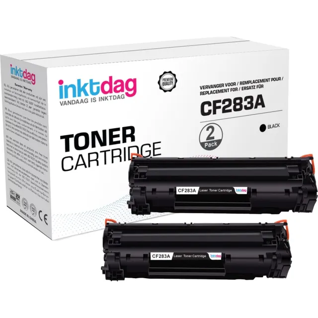 inktdag Toner Cartridge Geschikt voor HP 83A / CF283A / CF-283A | Geschikt voor HP Laserjet Pro MFP M120 M125 M125a M125nw M125rnw M126a M126nw M127fn M127fp M127fw M128fn M128fp M128fw M201 M201dw M201n M225 M225dn M225dw Zwart