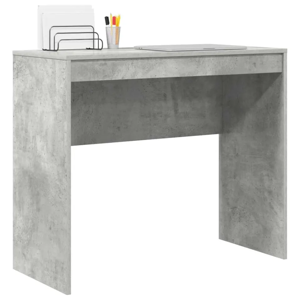 vidaXL Bureau Beton Grijs 90 x 40 x 76 cm