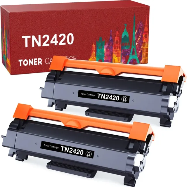 WeCare 2x Toner cartridge Geschikt voor TN-2420 | 3000 pagina's | Geschikt voor Brother MFC-L2750DW - L2730DW - L2710DW - L2710DN - HL-L2375DW - L2370DN - L2350DW - L2310D - DCP-L2350DW - DCP-L2510D 2x Zwart