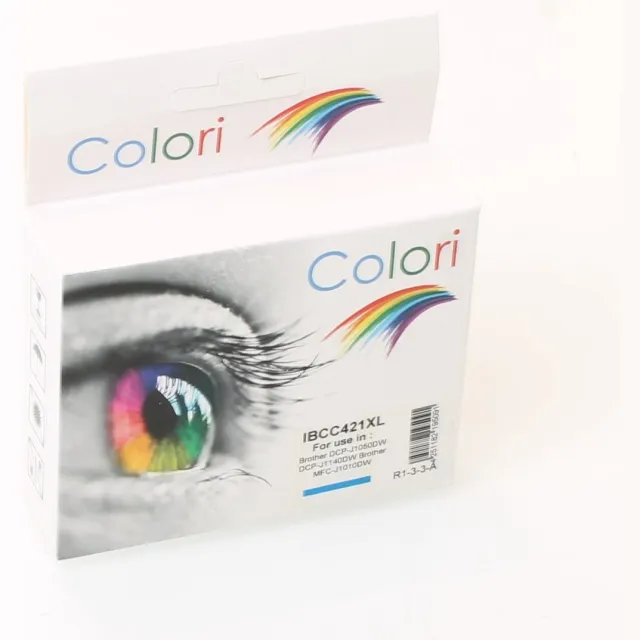 Colori huismerk inkt cartridge geschikt voor Brother LC421XLC Cyan DCP-J1050DW DCP-J1140DW MFC-J1010DW Cyan XL