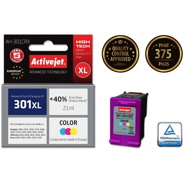 ActiveJet Originele inkt cartridge Activejet AH-301CRX Cyaan/Magenta/Geel Cyaan;Magenta;Geel