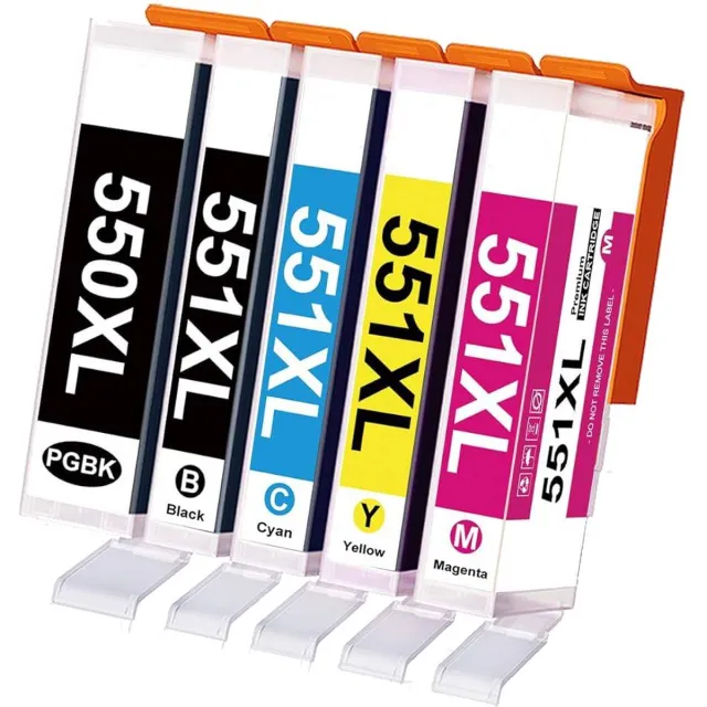 WeCare 5-pack | Geschikt voor Canon PGI-550 / CLI-551 XL inktcartridges - IP7250 - IP8750 - MG5450 - MG5650 - MG7150 - MG6350 - MG7550 - MX725 - MX925 Multipack 5 Cartridges
