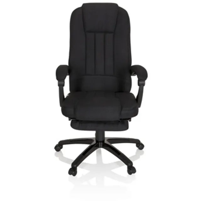 MyBuero Directiestoel RELAX CL190 met uitklapbare voetenbank stof zwart - mybuero