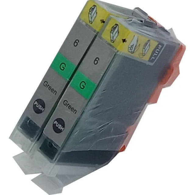 KATRIZ huismerk inkt Canon BCI-6 Groen | voor Canon Pixma Pro 9000/Pixma Pro 9000 Mark II | 2 stuks