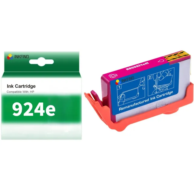 INKFIND 924e Magenta inktcartridge compatibel met HP 924 924e 4K0U4NE 4K0U8NE Magenta geschikt voor HP OfficeJet Pro 8120/8130 series - 1-pack Magenta Magenta x 1